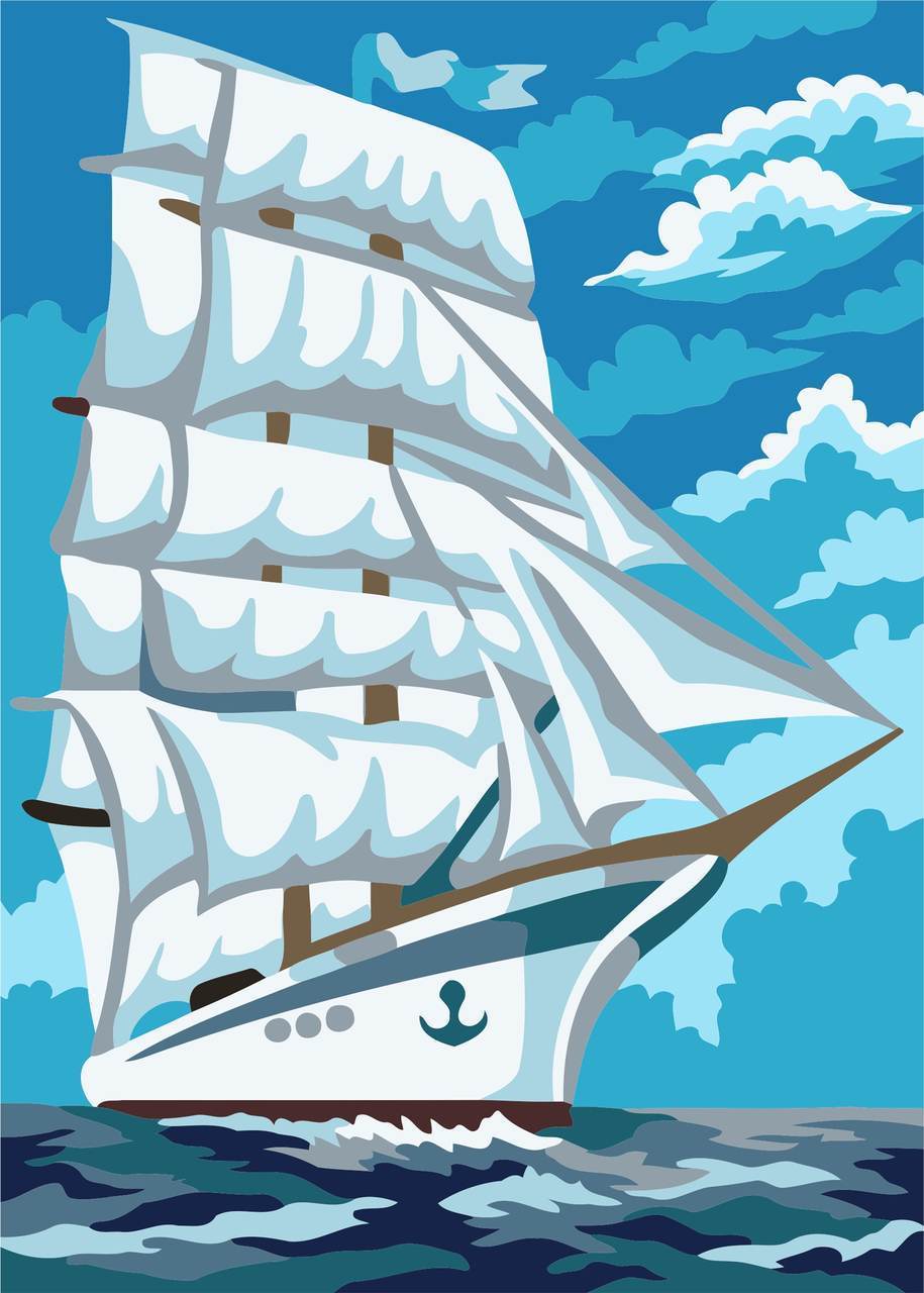 Paint by Numbers DIY - Snow White Sails - MINI