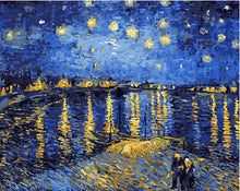 Load image into Gallery viewer, Paint by Numbers DIY - Sternal Night above the Rhone. Van Gogh
