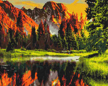 Load image into Gallery viewer, Paint by Numbers DIY - Sunset in the mountain valley
