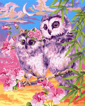Load image into Gallery viewer, Paint by Numbers DIY - Tender Owls
