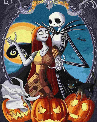 Paint by Numbers DIY - Terrible love of Jack and Sally