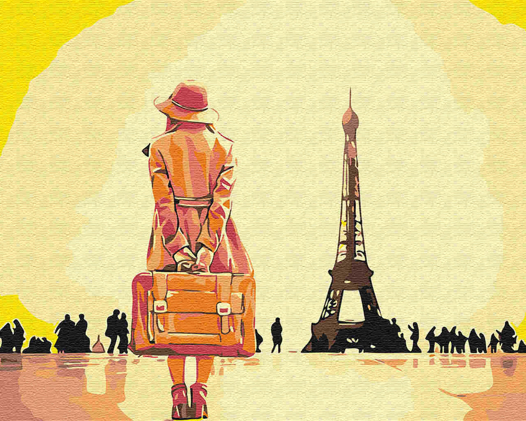 Paint by Numbers DIY - Travelers in Paris