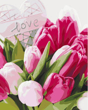 Load image into Gallery viewer, Paint by Numbers DIY - Tulips with love

