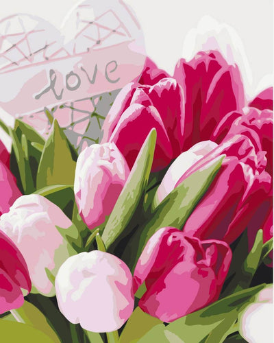 Paint by Numbers DIY - Tulips with love