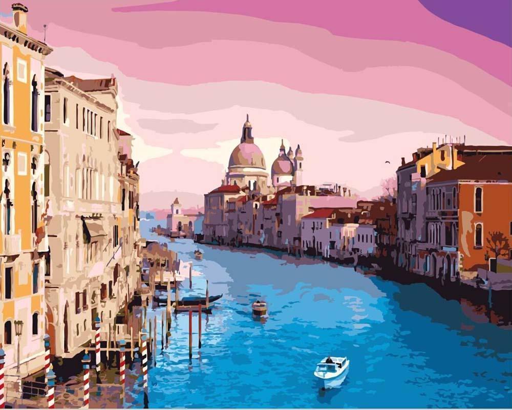 Paint by Numbers DIY - Venice Pink Sky