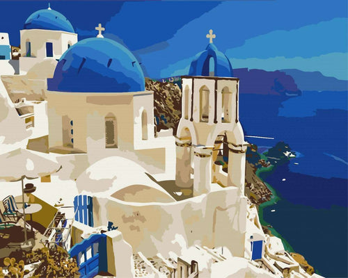 Paint by Numbers DIY - View of Santorini