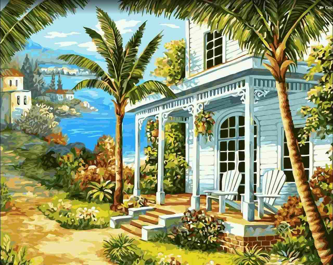 Paint by Numbers DIY - Villa by the Sea
