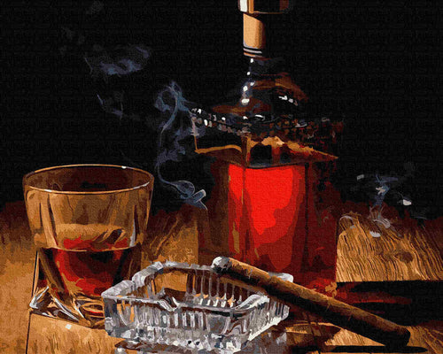 Paint by Numbers DIY - Whiskey for the men's evening