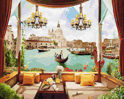 Paint by Numbers DIY - Window to Venice