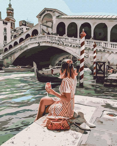 Paint by Numbers DIY - Woman in Venice