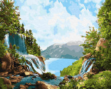 Load image into Gallery viewer, Paint by Numbers DIY - Wonderful waterfall
