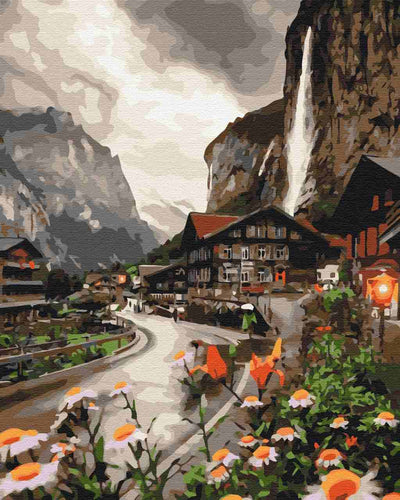 Paint by Numbers DIY - a city in Switzerland