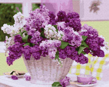 Load image into Gallery viewer, Paint by Numbers DIY - basket with lilac
