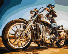 Load image into Gallery viewer, Paint by Numbers DIY - bike in the sand

