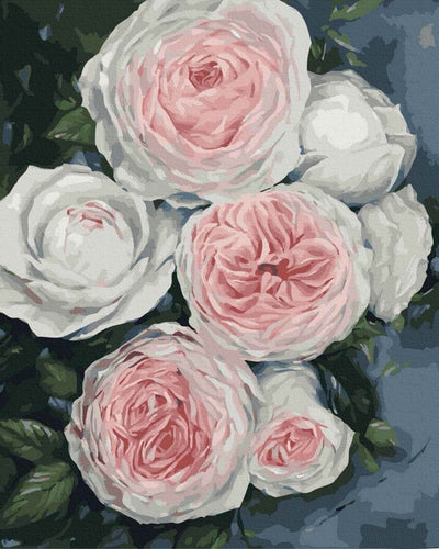 Paint by Numbers DIY - buds of lush roses
