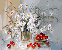 Load image into Gallery viewer, Paint by Numbers DIY - chamomile and cherry
