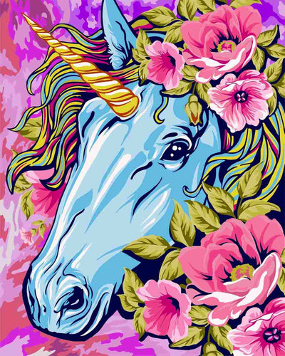 Paint by Numbers DIY - fairytale unicorn