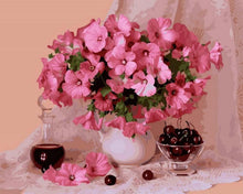 Load image into Gallery viewer, Paint by Numbers DIY - flowers and cherries
