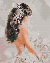 Load image into Gallery viewer, Paint by Numbers DIY - girl with feathers
