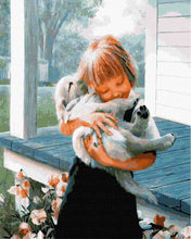 Load image into Gallery viewer, Paint by Numbers DIY - girl with pet
