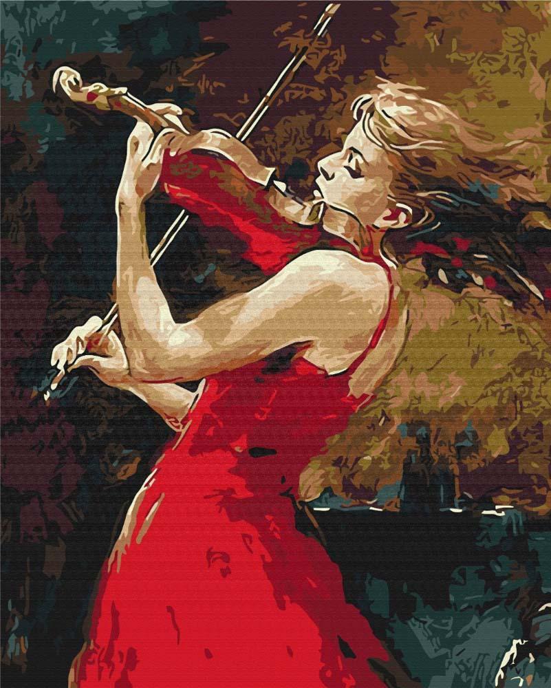Paint by Numbers DIY - girl with violin