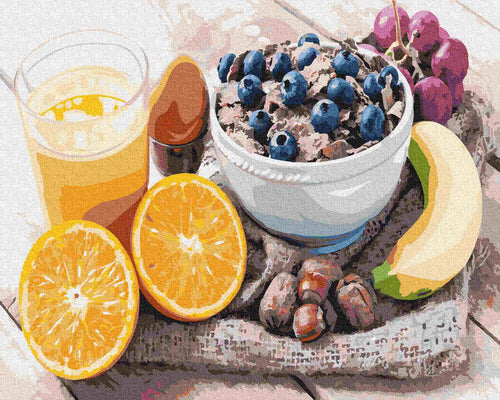 Paint by Numbers DIY - healthy breakfast