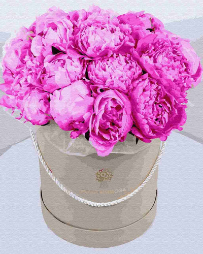 Paint by Numbers DIY - peonies for a loved one