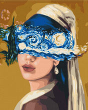 Load image into Gallery viewer, Paint by Numbers DIY - stare in the starry night
