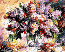 Load image into Gallery viewer, Paint by Numbers DIY - still life lilac in oil
