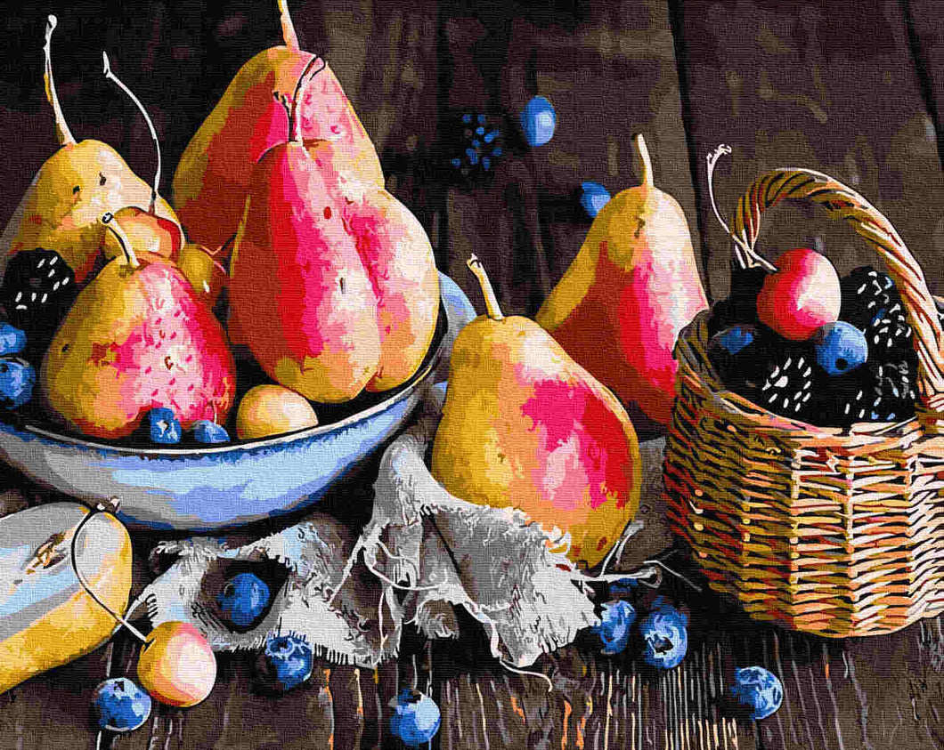 Paint by Numbers DIY - still life with pears
