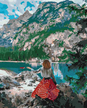 Load image into Gallery viewer, Paint by Numbers DIY - travelers on the lake
