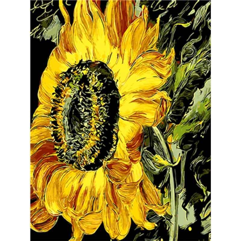Paint by Numbers - 3D Sunflower