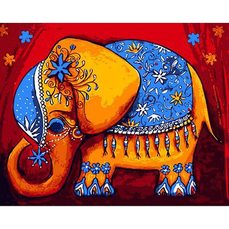 Paint by Numbers - Abstract Elephant