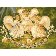 Load image into Gallery viewer, Paint by Numbers - Angel Children Dancing

