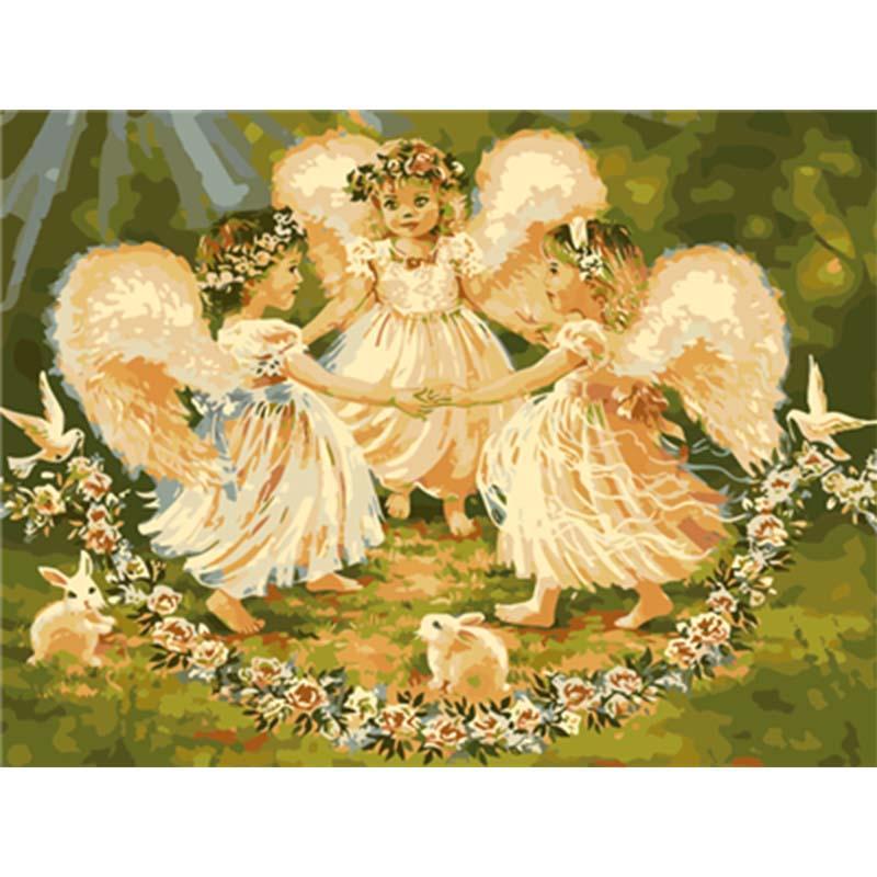 Paint by Numbers - Angel Children Dancing