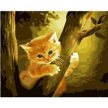 Load image into Gallery viewer, Paint by Numbers - Baby Cat on the Tree
