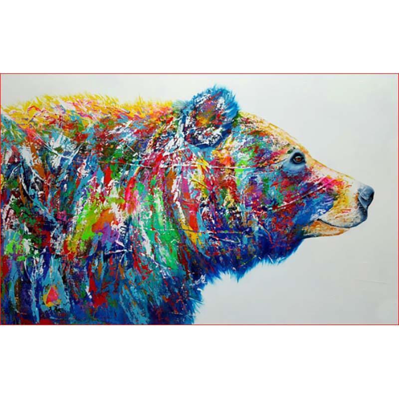 Paint by Numbers - Beautiful Colorful Bear