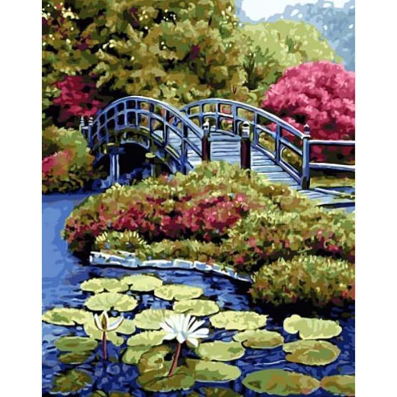 Paint by Numbers - Beautiful Park With Bridge