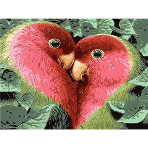 Paint by Numbers - Bird Couple Heart