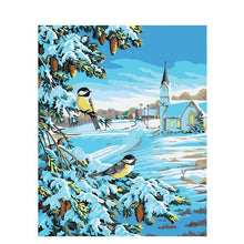 Load image into Gallery viewer, Paint by Numbers - Birds in the Snow
