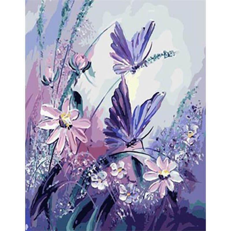 Paint by Numbers - Butterflies on Flower