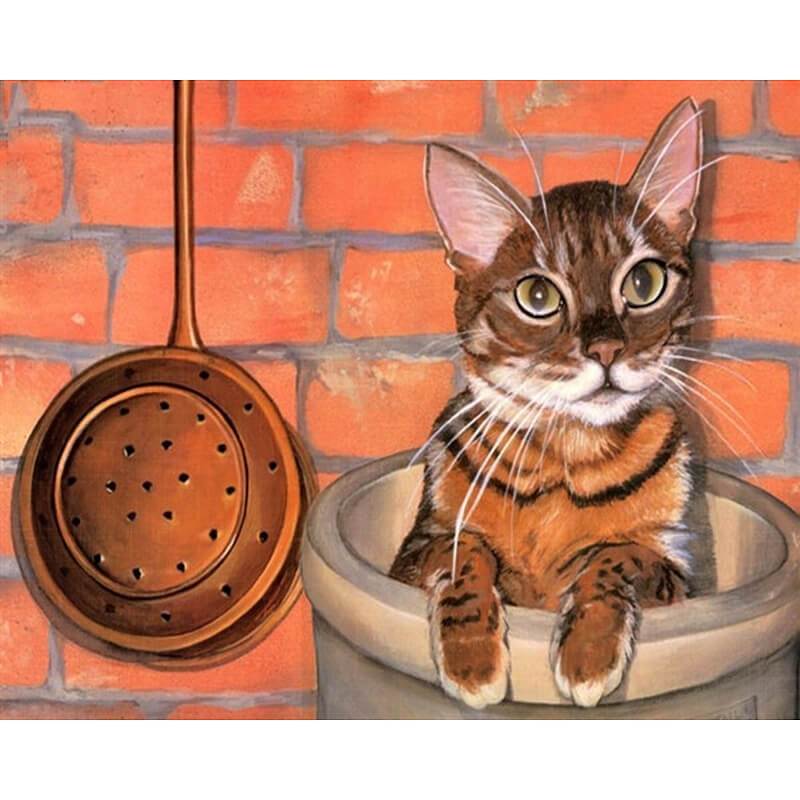 Paint by Numbers - Cat in the Pot