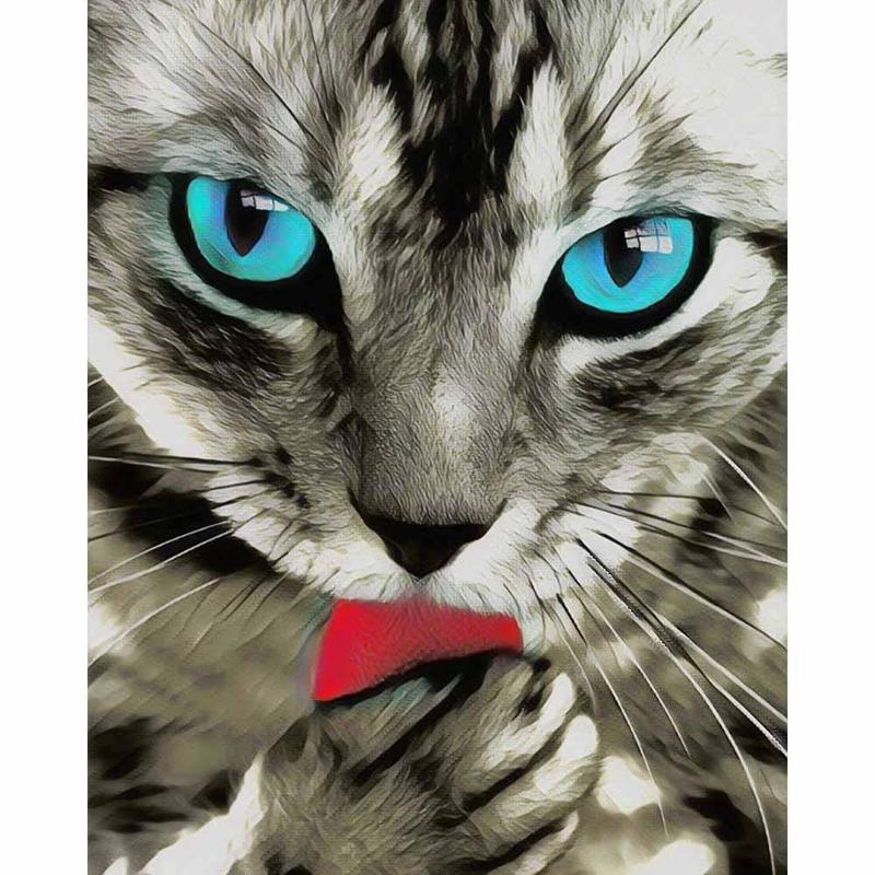 Paint by Numbers - Cat With Blue Eyes