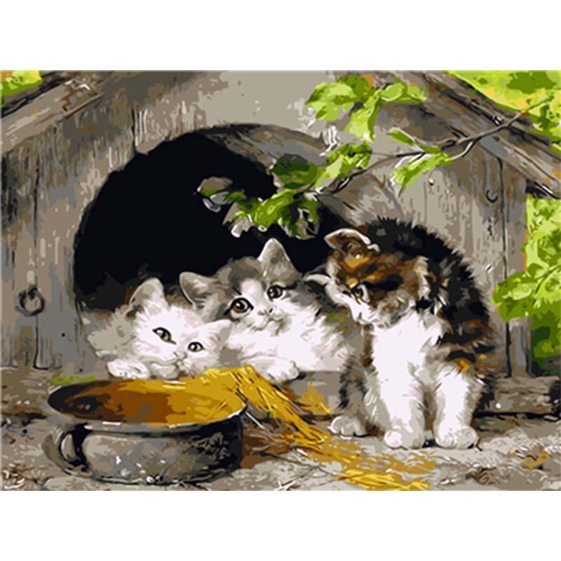 Paint by Numbers - Cats in the Dog House