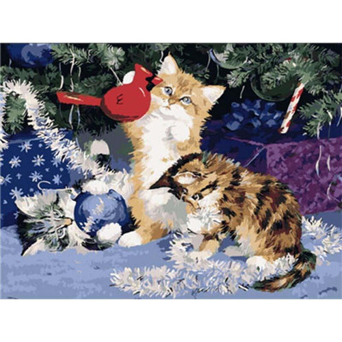 Paint by Numbers - Cats Under the Tree