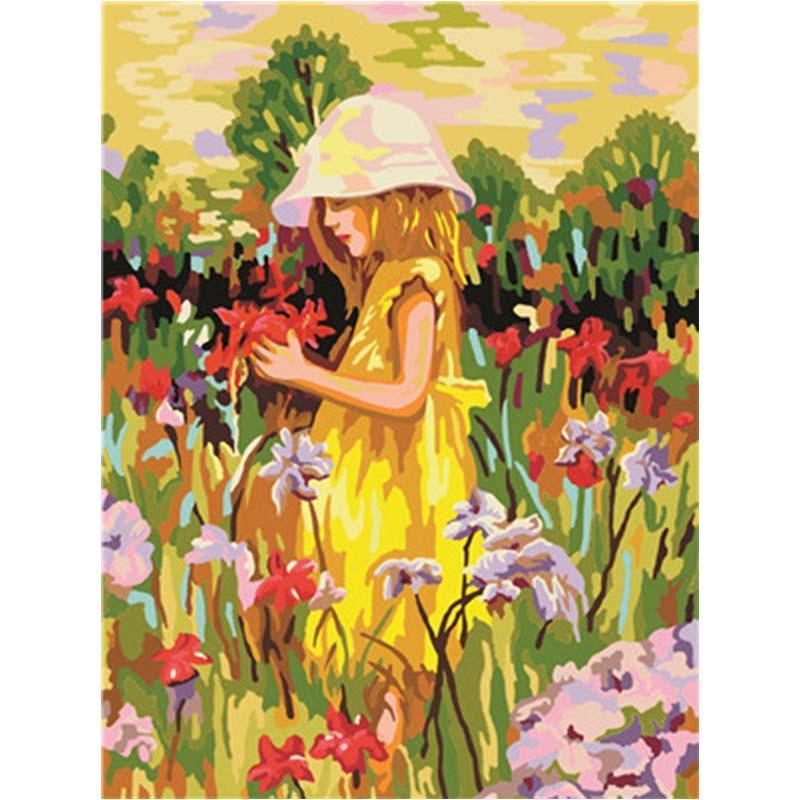Paint by Numbers - Child in a Field of Flowers