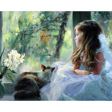 Load image into Gallery viewer, Paint by Numbers - Child With Cat
