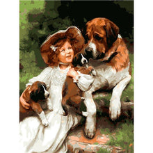 Load image into Gallery viewer, Paint by Numbers - Child With Dogs
