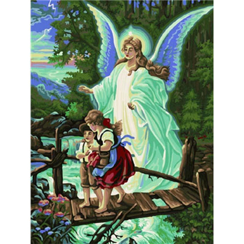 Paint by Numbers - Children With Guardian Angel