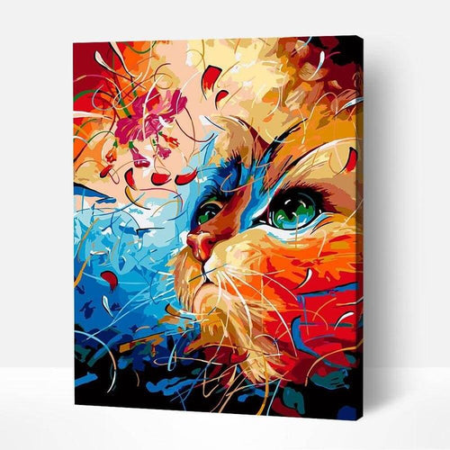 Paint by Numbers - Colorful Cat Abstract